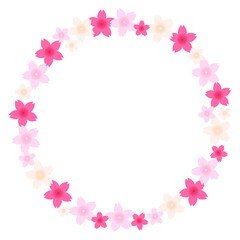 桜のフレーム円形