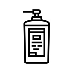 Fototapeta na wymiar concentrated detergent with dispenser line icon vector. concentrated detergent with dispenser sign. isolated contour symbol black illustration