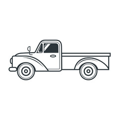 classic pick up truck illustration