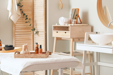 Interior of modern spa salon