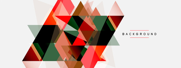 Mosaic triangles geometric background. Techno or business concept, pattern for wallpaper, banner, background, landing page