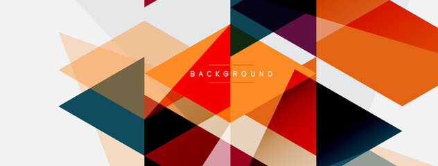 Mosaic triangles geometric background. Techno or business concept, pattern for wallpaper, banner, background, landing page