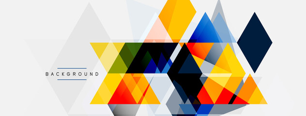 Mosaic triangles geometric background. Techno or business concept, pattern for wallpaper, banner, background, landing page