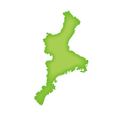 虫眼鏡と都道府県別の日本地図のイラスト 長野県 47都道府県別データ グラフィック素材 Area Wall Mural Ar Globeds