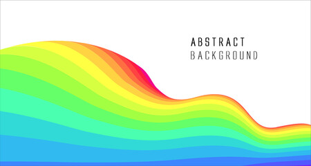 Colored wavy abstract graphics, vector background
