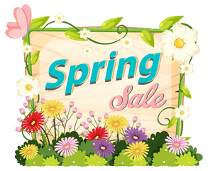 Obraz premium Spring sale banner template