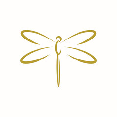 Flying Dragonfly  logo design