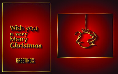 2022 Merry Christmas background for your seasonal invitations, festival posters, greetings cards. 