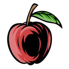 Apple vector image with e sport logo mascot style, this masculine and cool image is perfect for logos or elements for your projects or presentations