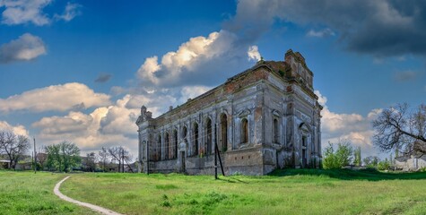 Fototapeta premium Cathedral in Lymanske village, Odessa region, Ukraine