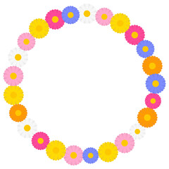 マーガレットのフレーム円形