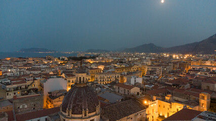 fotografia aerea di palermo in sicilia