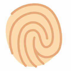 fingermark fingerprint single isolated icon with flat style