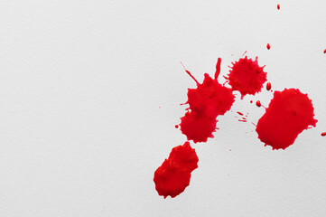 弾ける赤インク