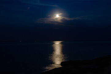 moon over the sea