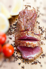 beef meat products with spices