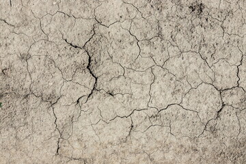 Background of dry cracked soil dirt or earth during drought