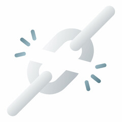 freedom with chain break free single isolated icon with smooth style