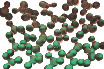 Colorful bubbles, beautiful background for art project. 3D illustration