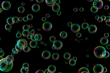 Colorful bubbles, beautiful background for art project. 3D illustration