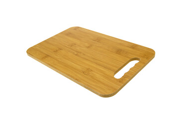 Bamboo chopping board  isolated on white background