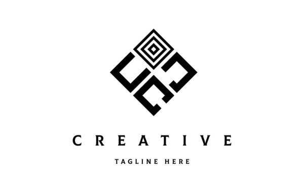 UJC rectangle three latter logo vector