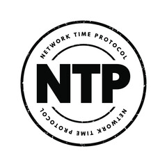 NTP - Network Time Protocol acronym, technology concept background