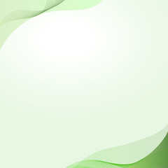 Green curve frame template vector