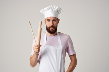 male chef aprons Gourmet restaurant cooking Professional