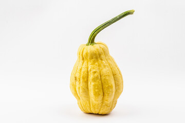 Ripe orange pumpkin isolated on white background