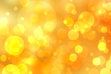 A festive abstract delicate golden yellow orange gradient background texture with glitter defocused sparkle bokeh circles and stars. Card concept for Happy New Year, party invitation, valentine or oth