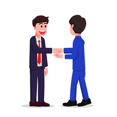 a businessman shaking hands with his business partner