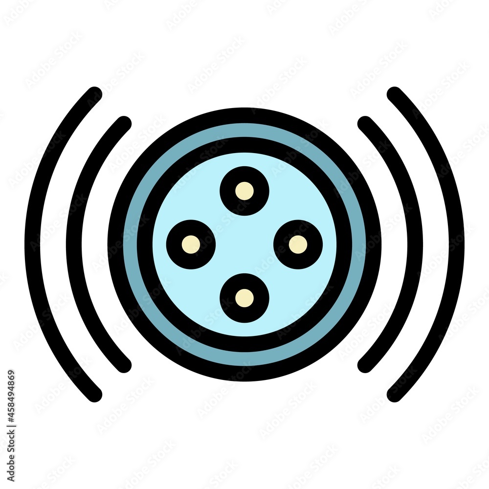 Aufkleber loud smart speaker on top icon. outline loud smart speaker on top vector icon color flat isolated