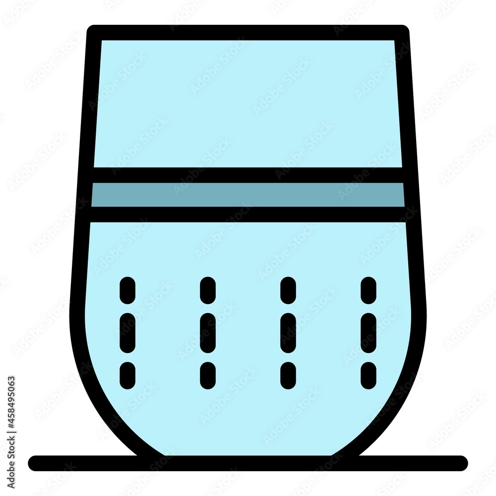 Poster rounded smart speaker icon. outline rounded smart speaker vector icon color flat isolated