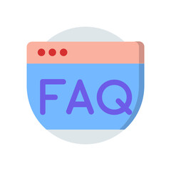 Browser , Questions and FAQ flat icon.