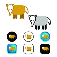 Flat Ant Eater Icon Collection