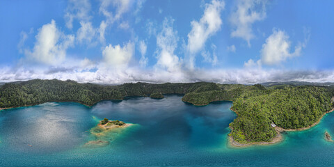 Montebello lagoon in Chiapas, Mexico - obrazy, fototapety, plakaty