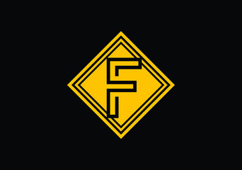 F letter new logo and icon design template