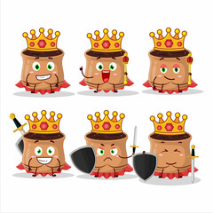 A Charismatic King sumach cartoon character wearing a gold crown