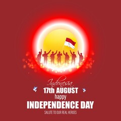 Vector illustration for Indonesia Independence Day-17th August,