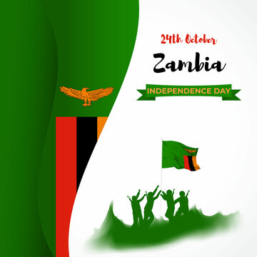 vector illustration for Zambia independence day.