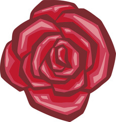 Rose symbol icon line silhouette