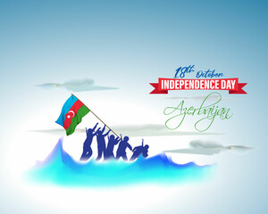 vector illustration for Azerbaijan independence day.