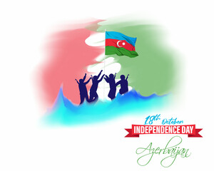 vector illustration for Azerbaijan independence day.