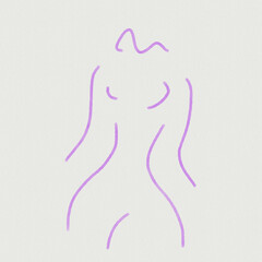 Obraz na płótnie Canvas woman silhouette line art design illustration 