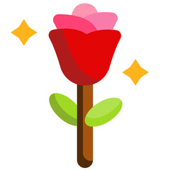 rose flat icon