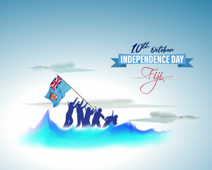 vector illustration for Fiji independence day. - Powered by Adobe