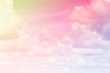 Clouds in the sky multicolored.