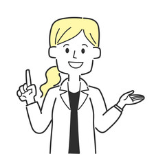 丁寧に説明する女性の医師