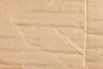 Brown cardboard crumpled texture.